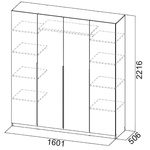 Шкаф 4-х створчатый 1600 ШК 5 в Бахчисарае